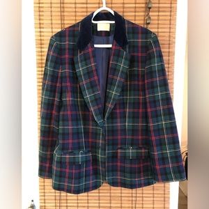 Vintage Pendleton plaid wool blazer